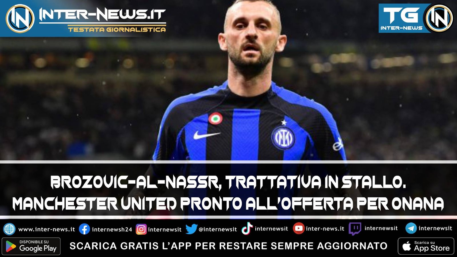 Brozovic Stallo Manchester United Pronto Offerta Onana TG Inter