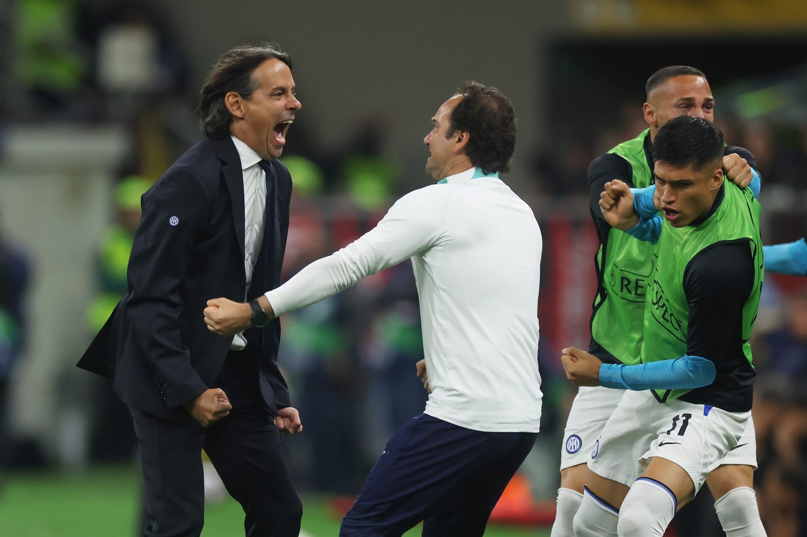 Simone Inzaghi in Milan-Inter di Champions League (Photo by Alex Grimm/Getty Images via OneFootball)