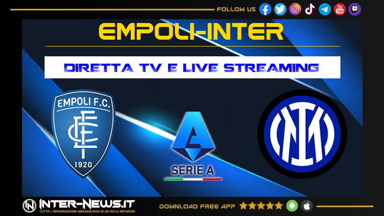 Empoli-Inter diretta TV streaming