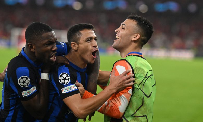 Alexis Sanchez, Lautaro Martinez e Marcus Thuram, Benfica-Inter