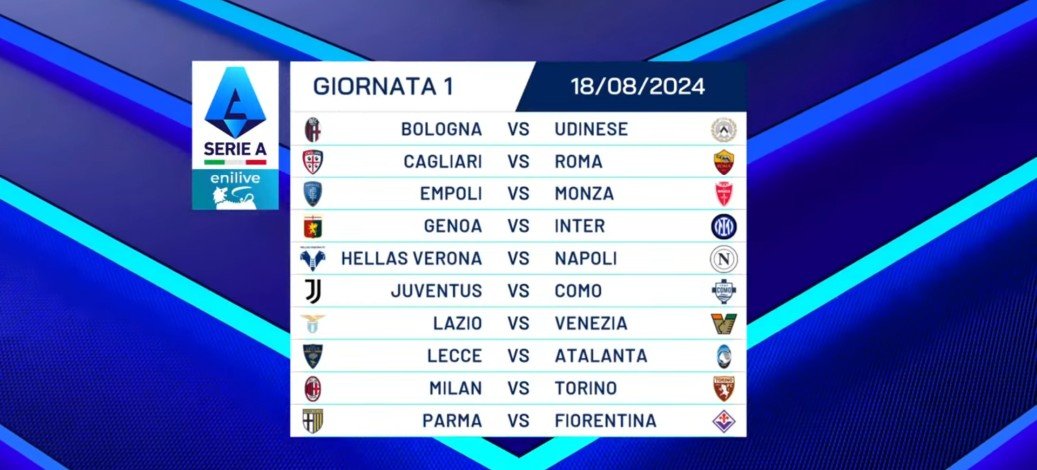 Calendario Serie A 2024 2025, tutte le giornate e le partite dell’Inter