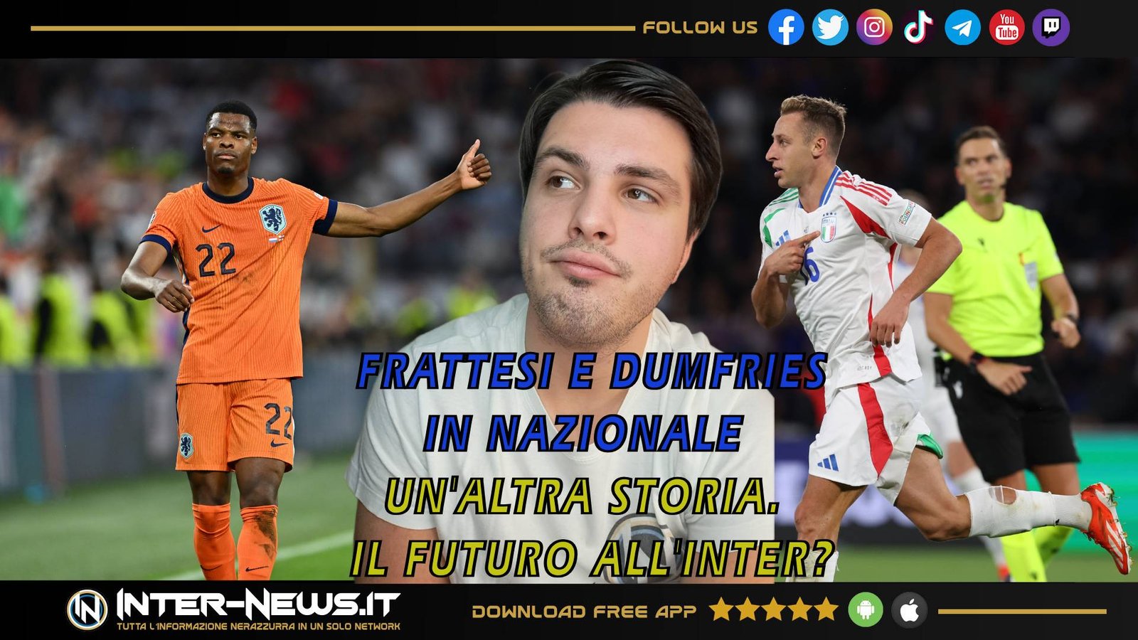 VIDEO – Frattesi e Dumfries, in nazionale un’altra storia! Il futuro all’Inter? | Inter News Web TV