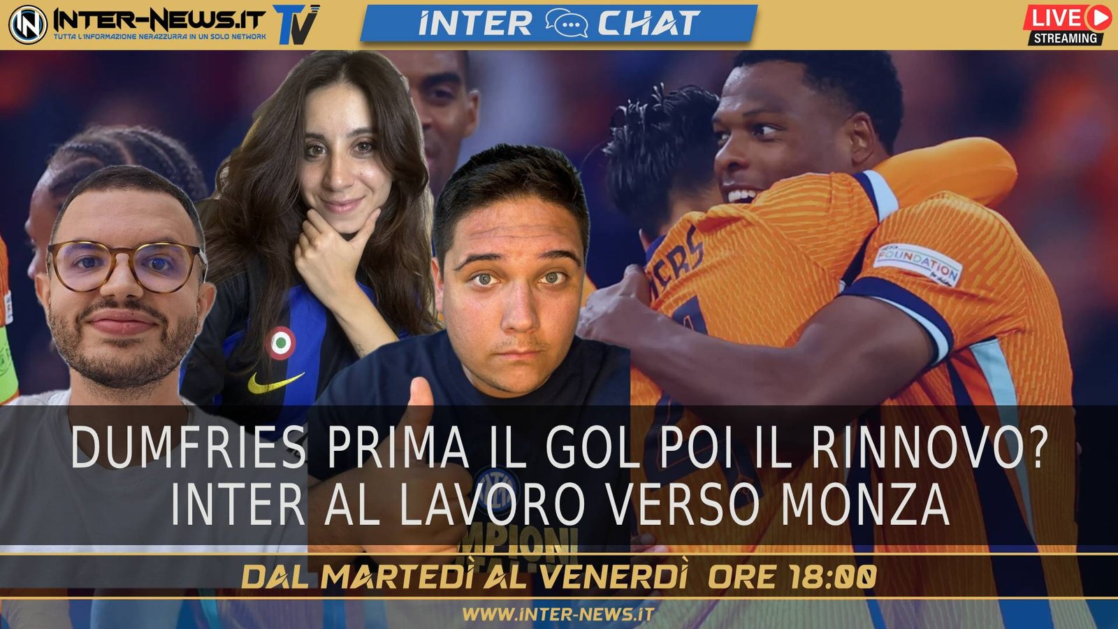 VIDEO – Dumfries rinnovo? A lavoro prima di Monza | Inter Chat