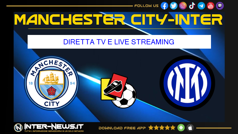 Manchester City Inter, 1ª giornata Champions League: dove vederla in diretta TV e streaming