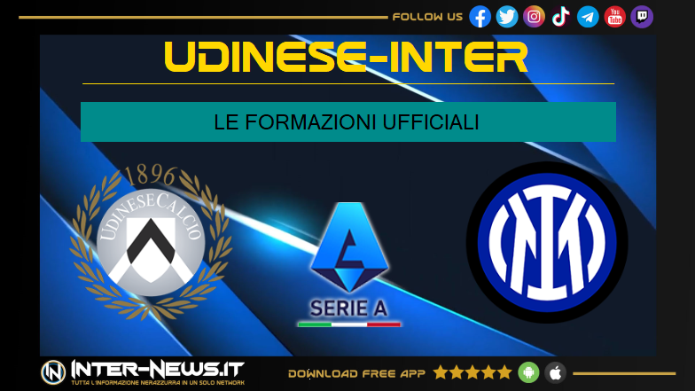 Udinese-Inter, le formazioni ufficiali: Bisseck dal primo minuto!