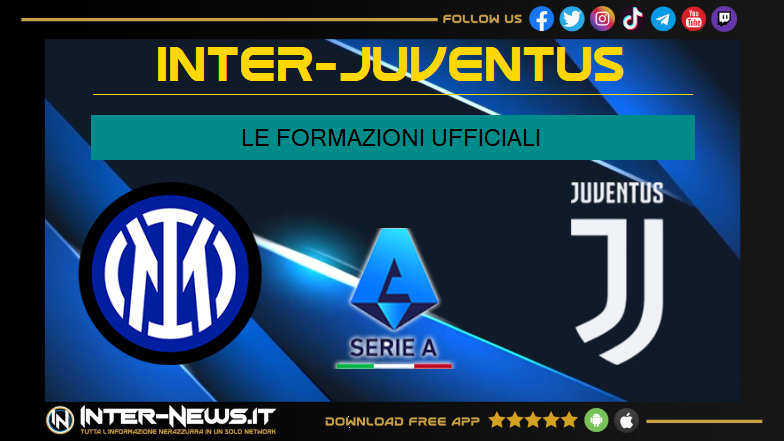 Inter-Juventus, le formazioni ufficiali: Zielinski e Dumfries titolari!