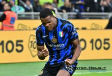 Denzel Dumfries esultanza Inter-Juventus (Photo by Tommaso Fimiano, copyright Inter-News.it)