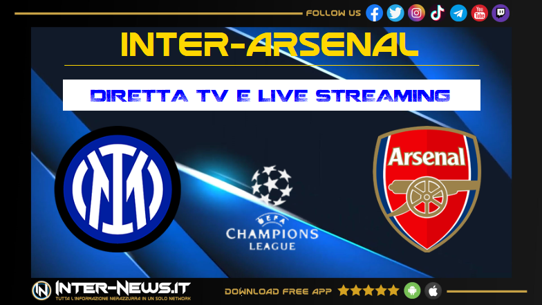 Inter Arsenal, 4ª giornata Champions League: dove vederla in diretta TV e streaming