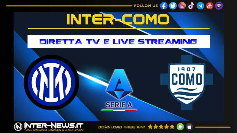 Inter Como, 17ª giornata Serie A: dove vederla in diretta TV e streaming