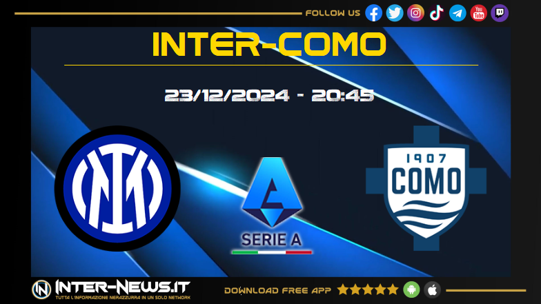 Inter Como, le probabili formazioni per la 17ª giornata di Serie A