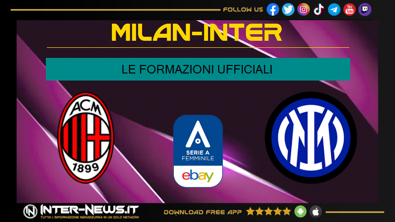 Milan Inter Women, le formazioni ufficiali: titolarissime a San Siro!