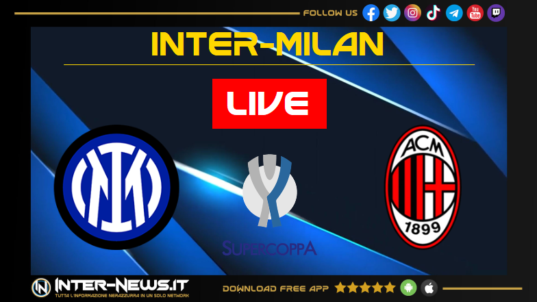 LIVE Inter Milan 0 0: inizia la finale di Supercoppa italiana