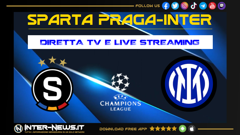 Sparta Praga Inter 7ª giornata Champions League: dove vederla in diretta TV e streaming